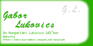 gabor lukovics business card